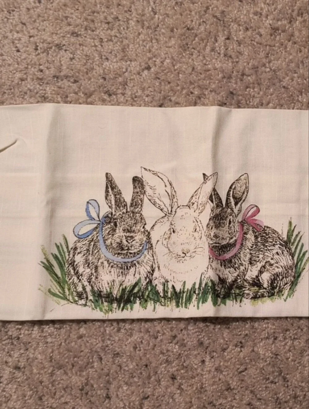 Williams Sonoma Easter Bunny Kitchen Towel Set of 2 Spring Vintage Discontinued